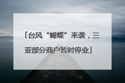 台风“蝴蝶”来袭，三亚部分商户暂时停业