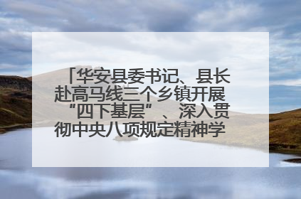 华安县委书记、县长赴高马线三个乡镇开展“四下基层”、深入贯彻中央八项规定精神学习教育工作调研