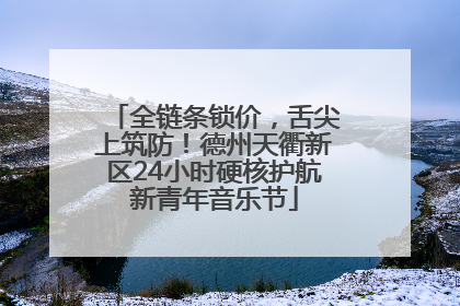 全链条锁价，舌尖上筑防！德州天衢新区24小时硬核护航新青年音乐节