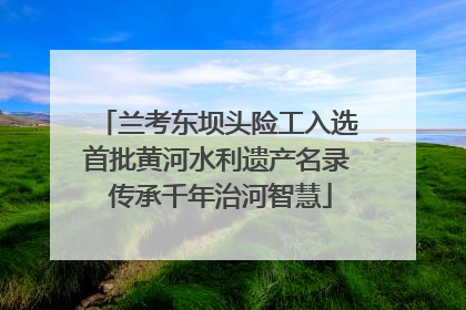 兰考东坝头险工入选首批黄河水利遗产名录 传承千年治河智慧