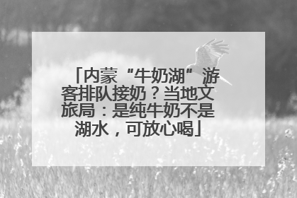 内蒙“牛奶湖”游客排队接奶？当地文旅局：是纯牛奶不是湖水，可放心喝