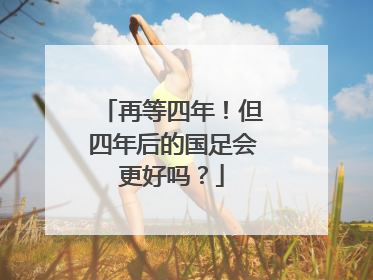 再等四年！但四年后的国足会更好吗？