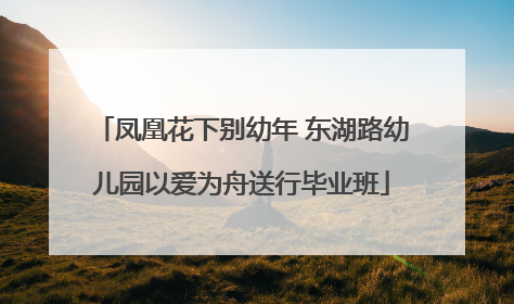 凤凰花下别幼年 东湖路幼儿园以爱为舟送行毕业班