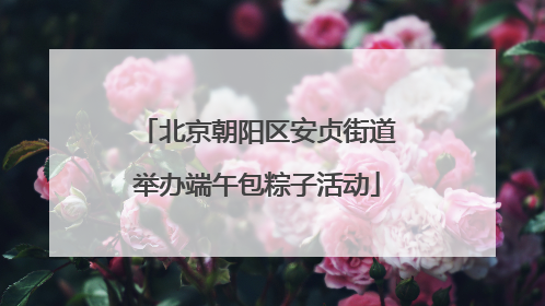 北京朝阳区安贞街道举办端午包粽子活动