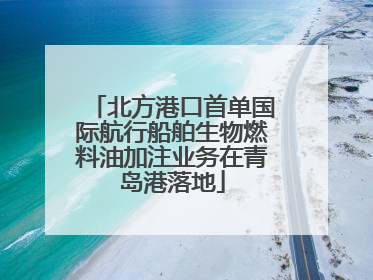 北方港口首单国际航行船舶生物燃料油加注业务在青岛港落地