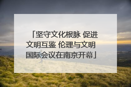 坚守文化根脉 促进文明互鉴 伦理与文明国际会议在南京开幕