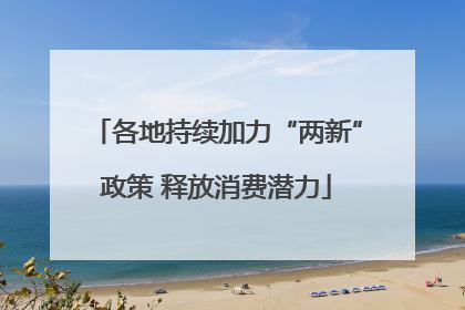 各地持续加力“两新”政策 释放消费潜力