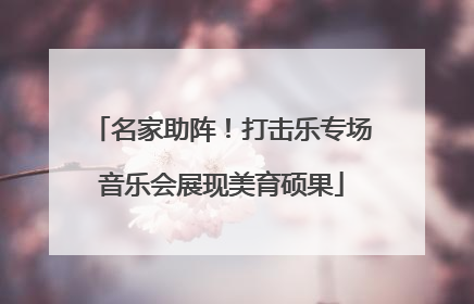 名家助阵！打击乐专场音乐会展现美育硕果