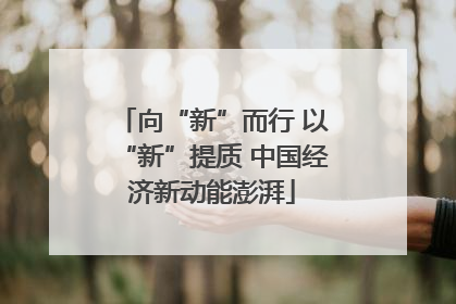 向“新”而行 以“新”提质 中国经济新动能澎湃