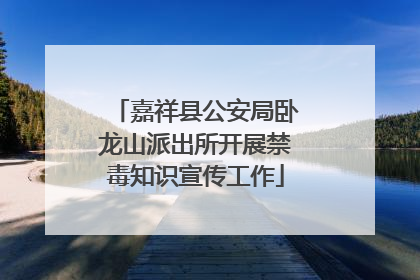嘉祥县公安局卧龙山派出所开展禁毒知识宣传工作