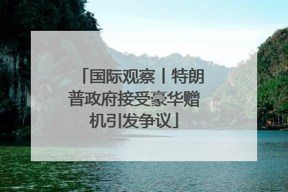 国际观察丨特朗普政府接受豪华赠机引发争议
