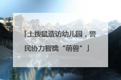 土拨鼠造访幼儿园，警民协力智擒“萌兽”
