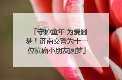 守护童年 为爱圆梦！济南交警为十一位抗癌小朋友圆梦