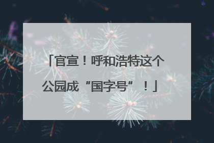 官宣！呼和浩特这个公园成“国字号”！