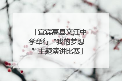 宜宾高县文江中学举行“我的梦想”主题演讲比赛