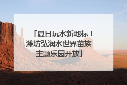 夏日玩水新地标！潍坊弘润水世界苗族主题乐园开放