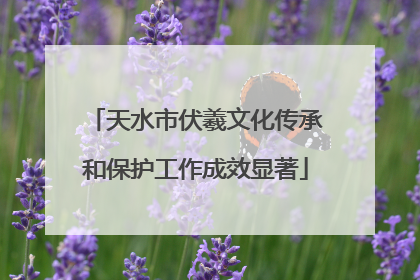 天水市伏羲文化传承和保护工作成效显著