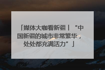 媒体大咖看新疆丨“中国新疆的城市非常繁华，处处都充满活力”