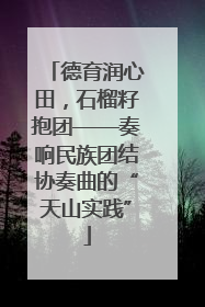 德育润心田，石榴籽抱团——奏响民族团结协奏曲的“天山实践”