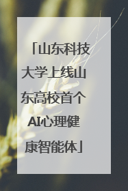 山东科技大学上线山东高校首个AI心理健康智能体