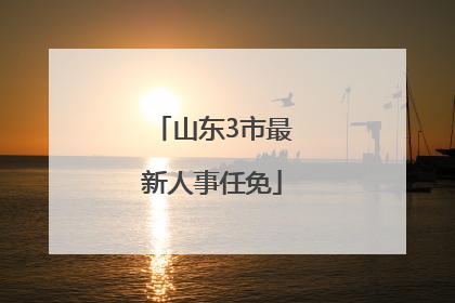 山东3市最新人事任免