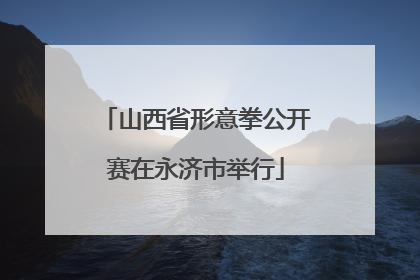 山西省形意拳公开赛在永济市举行