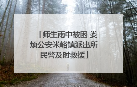 师生雨中被困 娄烦公安米峪镇派出所民警及时救援