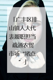 广丰区排山镇人大代表履职担当 疏通农贸市场“堵点”