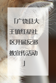 广饶县大王镇红星社区开展反邪教宣传活动