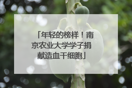 年轻的榜样！南京农业大学学子捐献造血干细胞