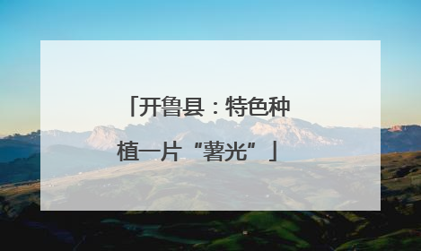 开鲁县：特色种植一片“薯光”