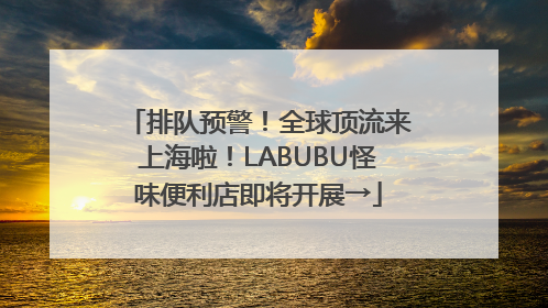 排队预警！全球顶流来上海啦！LABUBU怪味便利店即将开展→