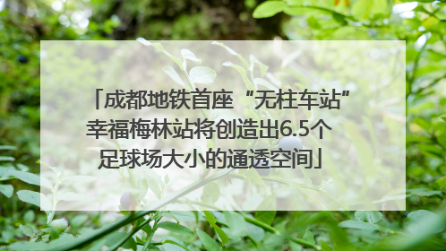 成都地铁首座“无柱车站”幸福梅林站将创造出6.5个足球场大小的通透空间