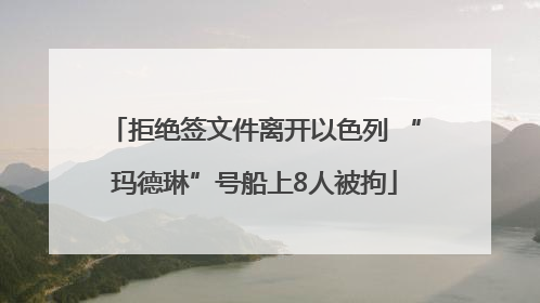 拒绝签文件离开以色列 “玛德琳”号船上8人被拘