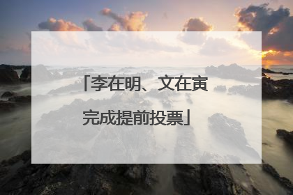 李在明、文在寅完成提前投票