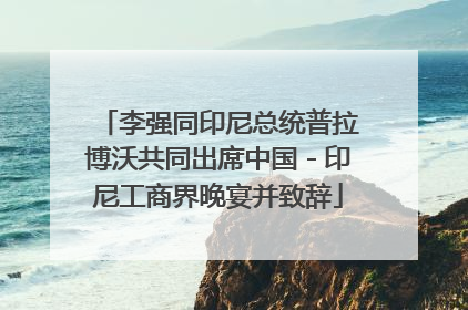 李强同印尼总统普拉博沃共同出席中国－印尼工商界晚宴并致辞