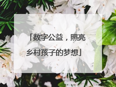 数字公益，照亮乡村孩子的梦想