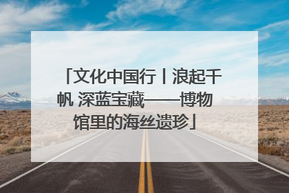 文化中国行丨浪起千帆 深蓝宝藏——博物馆里的海丝遗珍