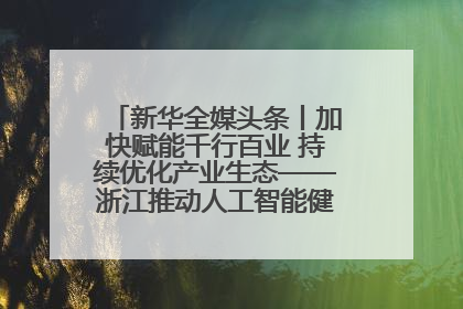 新华全媒头条丨加快赋能千行百业 持续优化产业生态——浙江推动人工智能健康有序发展观察