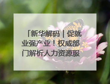 新华解码｜促就业强产业！权威部门解析人力资源服务业与制造业融合发展试点