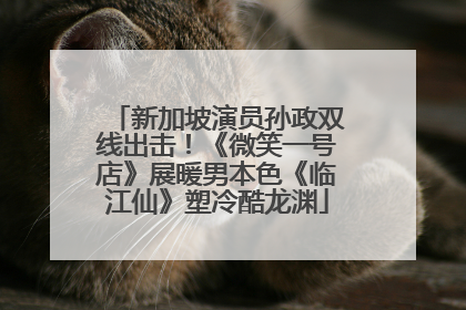 新加坡演员孙政双线出击！《微笑一号店》展暖男本色《临江仙》塑冷酷龙渊