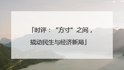 时评：“方寸”之间，撬动民生与经济新局