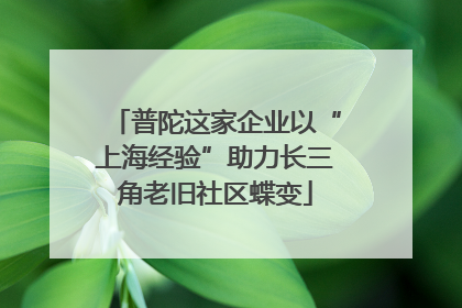 普陀这家企业以“上海经验”助力长三角老旧社区蝶变