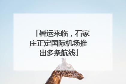 暑运来临，石家庄正定国际机场推出多条航线