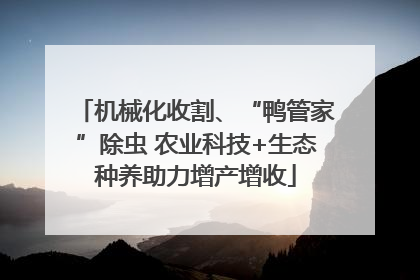 机械化收割、“鸭管家”除虫 农业科技+生态种养助力增产增收