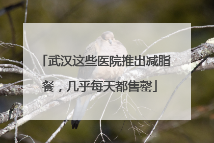 武汉这些医院推出减脂餐，几乎每天都售罄
