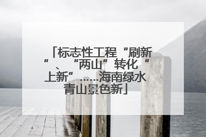 标志性工程“刷新”、“两山”转化“上新”……海南绿水青山景色新