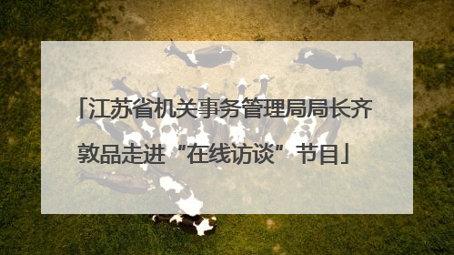 江苏省机关事务管理局局长齐敦品走进“在线访谈”节目