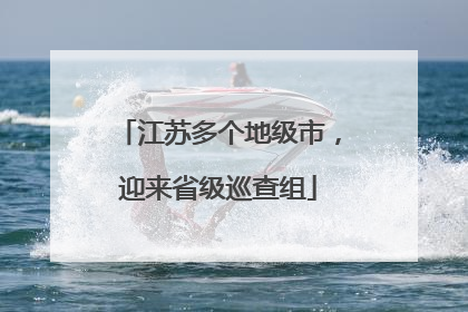 江苏多个地级市，迎来省级巡查组