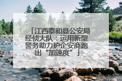 江西泰和县公安局经侦大队：运用新型警务助力护企安商跑出“加速度”
